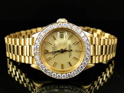 used rolex 18k datejust womens|rolex datejust 18kt gold watch.